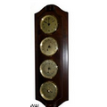 Traditional 4 Dial Pivoting Forecast Station in Walnut Wood